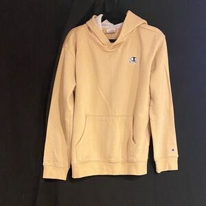 Champion Beige Pullover Hoodie with Logo